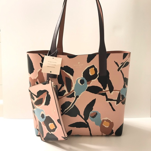 Kate Spade Mya Arch Paper Rose Reversible Tote - Picture 2 of 8